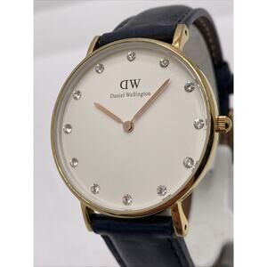 Daniel Wellington Womens Gold Tone Watch Works New Battery